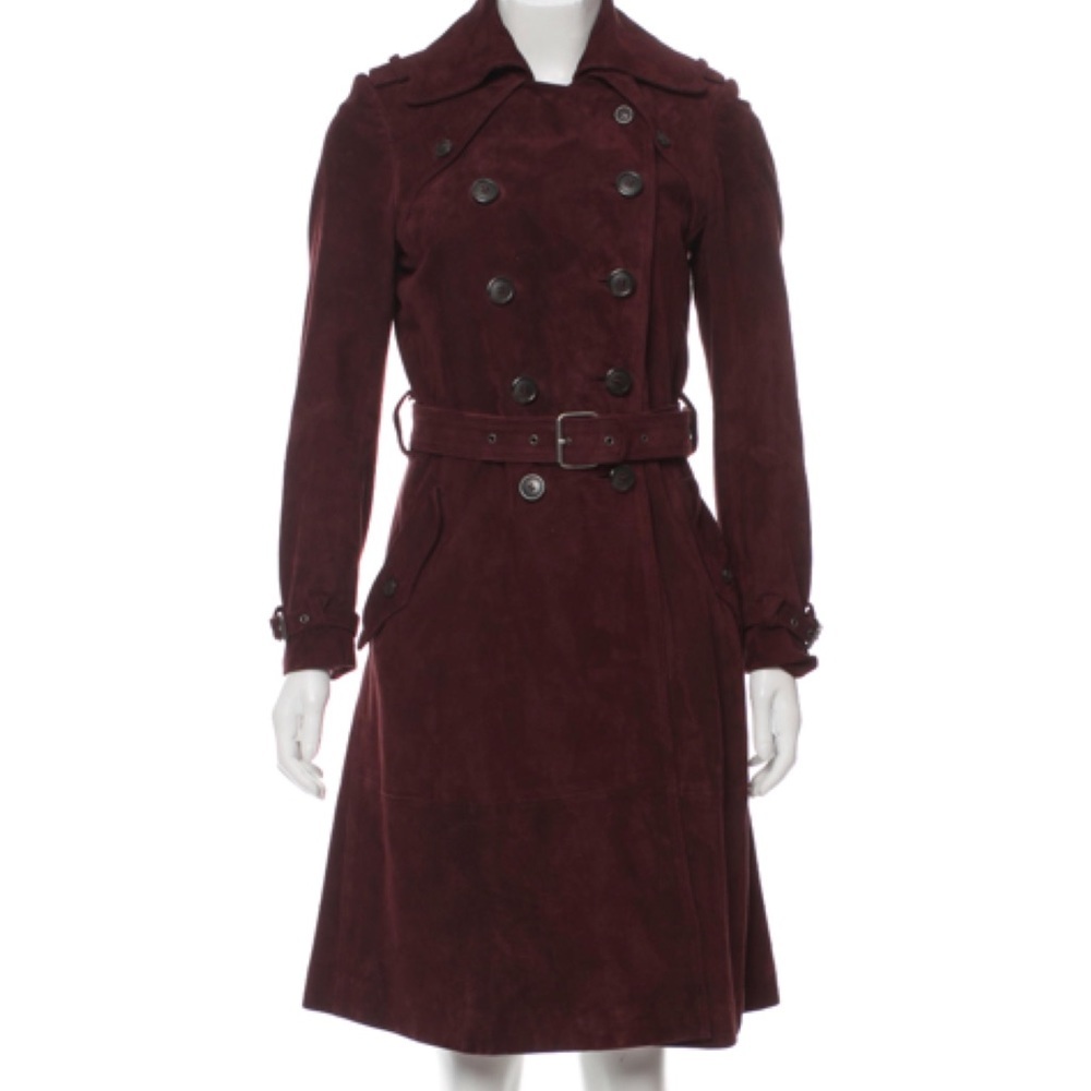 Rebecca Minkoff Double Breasted Suede Jacket In S